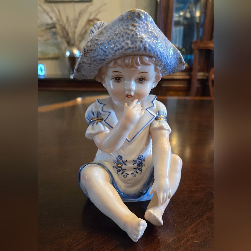 Vintage Porcelain Piano Baby